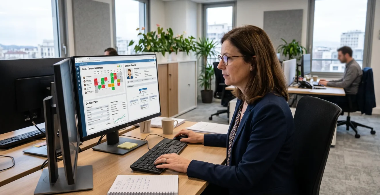Responsable RH consultant une plateforme unifiée de paie, gestion des temps et données salariés