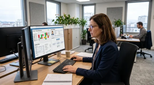 Responsable RH consultant une plateforme unifiée de paie, gestion des temps et données salariés
